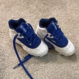 Kids Blue and White Athletic Shoes